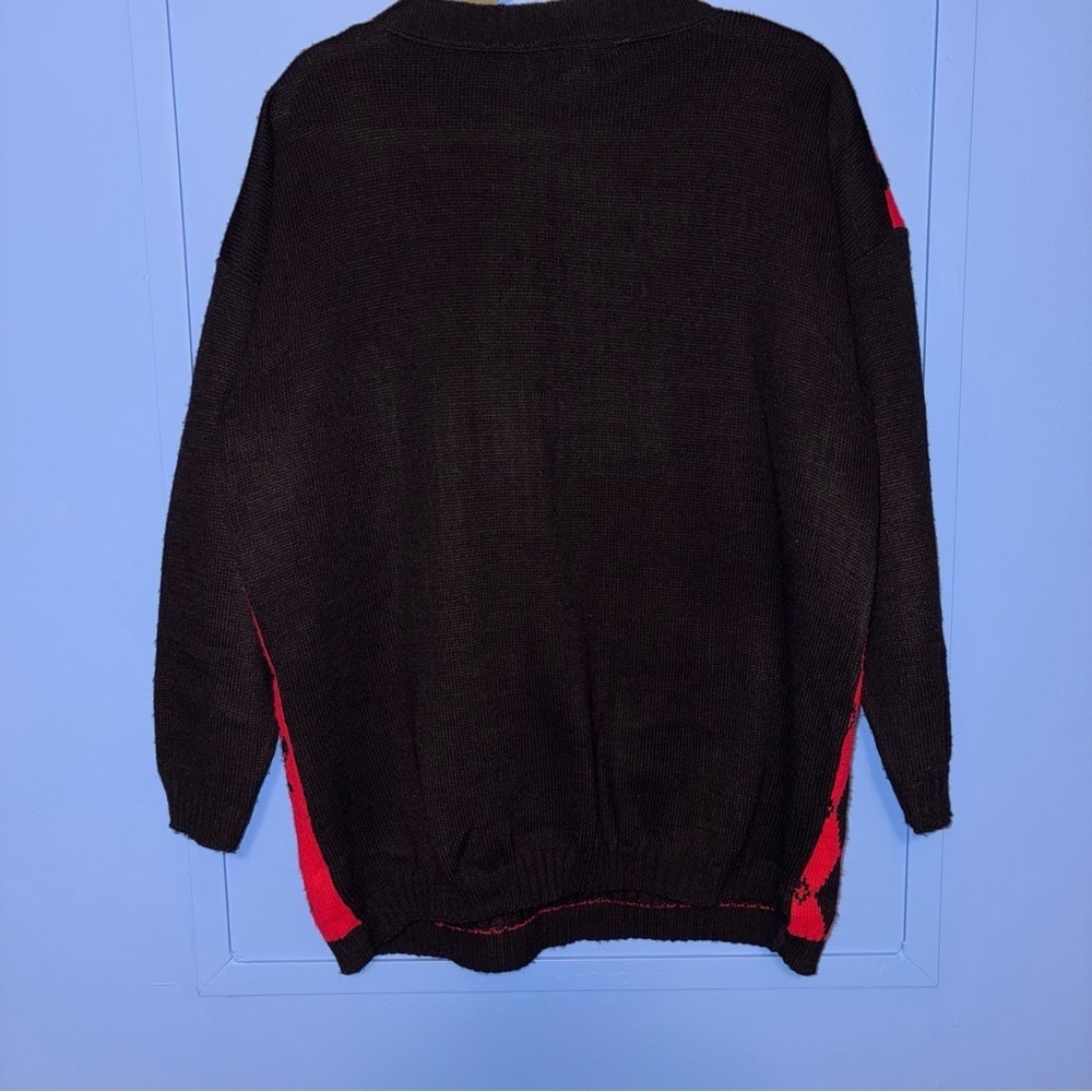 Vintage 90s Argyle Sweater From Sweater Exchange - Women’s Size Large - Picture 2 of 6